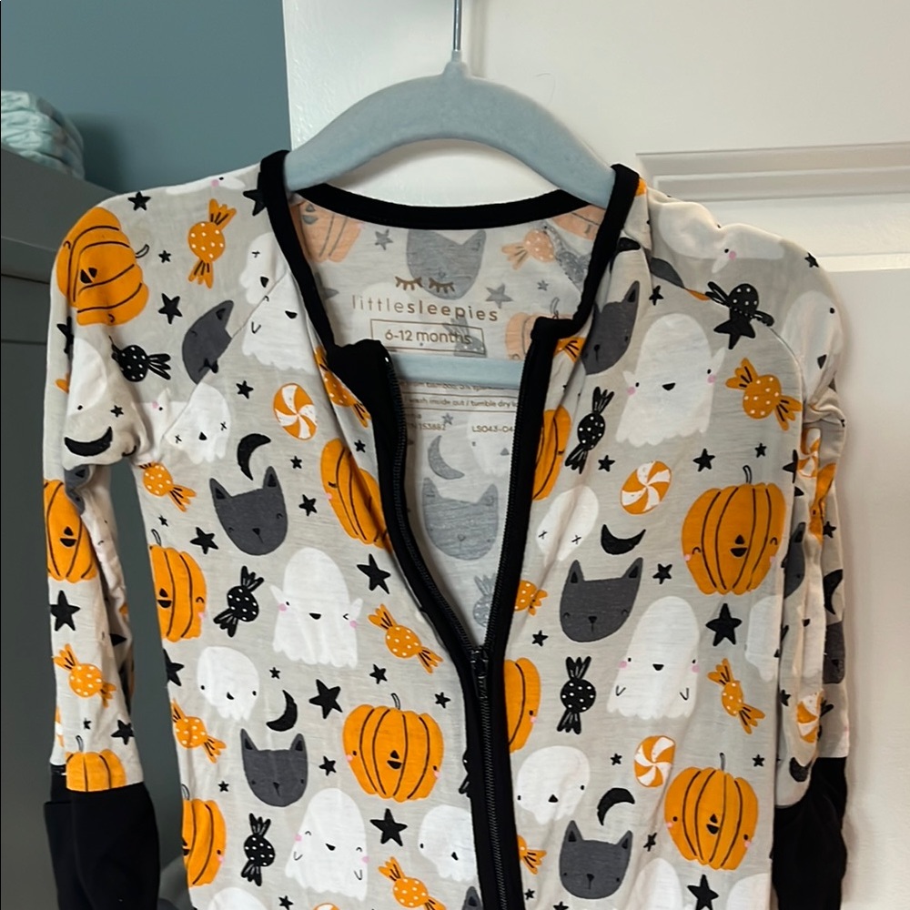 Little Sleepies Spooky Pumpkin and Ghost Onesie